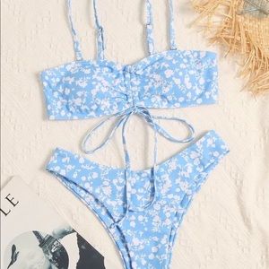 Blue flower bikini